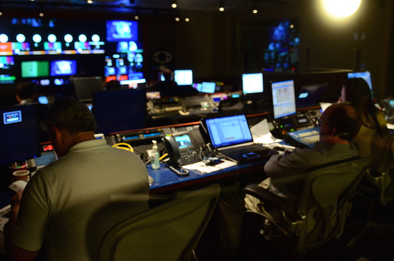 Video Production Control Room DC Hillary Clinton Townhall